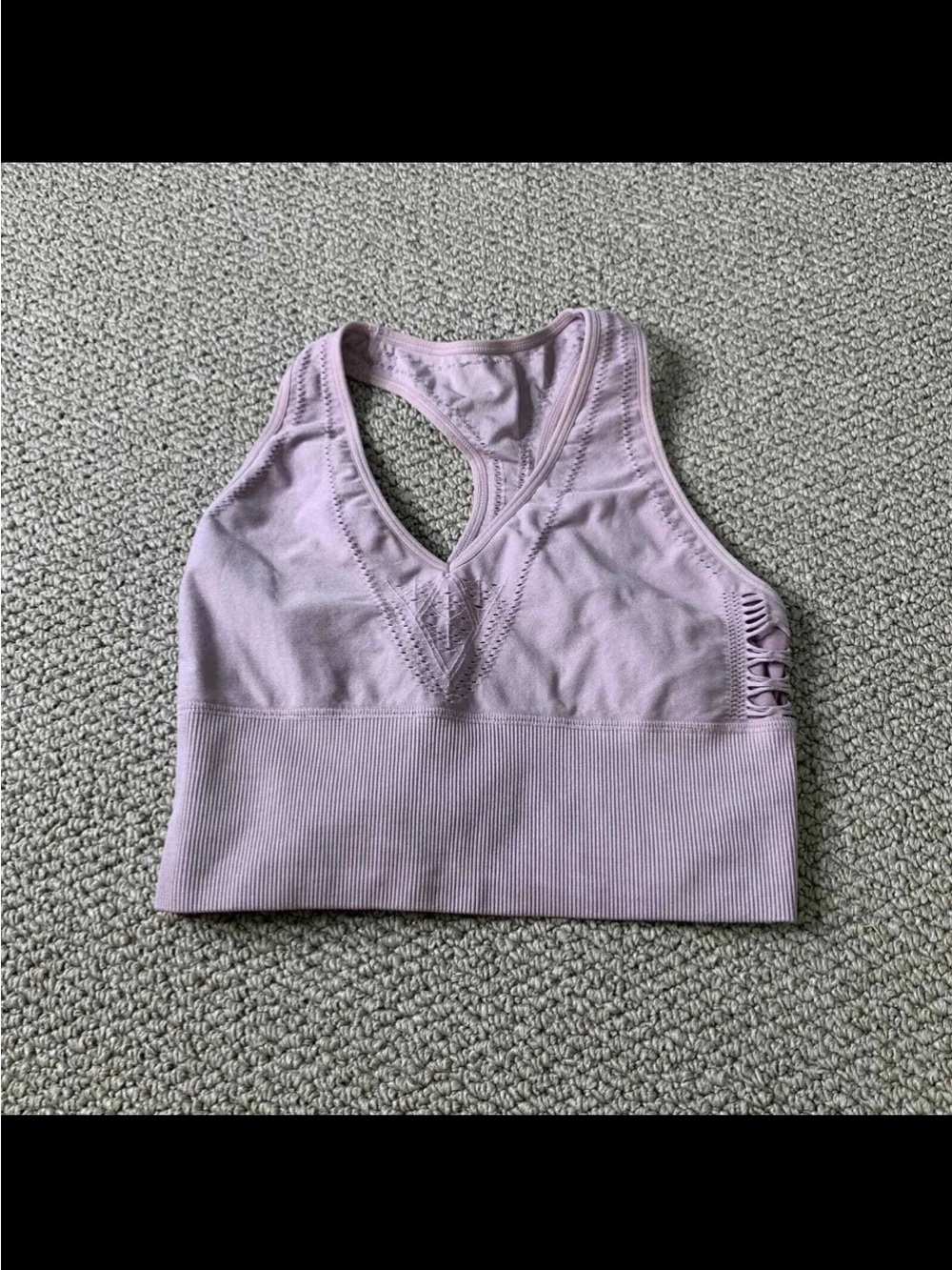 PINK Victoria's Secret Lilac V-Neck Racerback Seamless Bralette